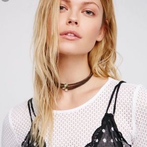 Free People Triple Threat Braided Leather Choker